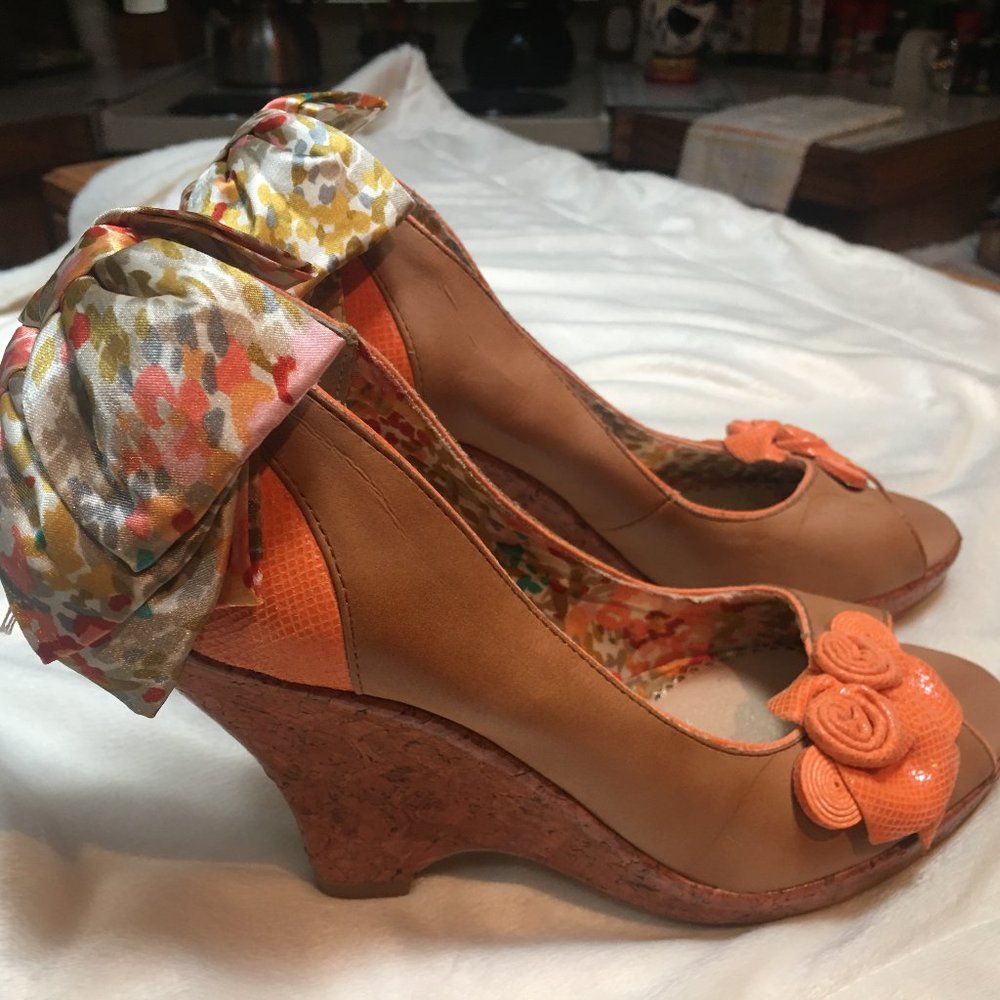 Poetic Licence open toed wedge heeled shoes - 7 1/2 Med